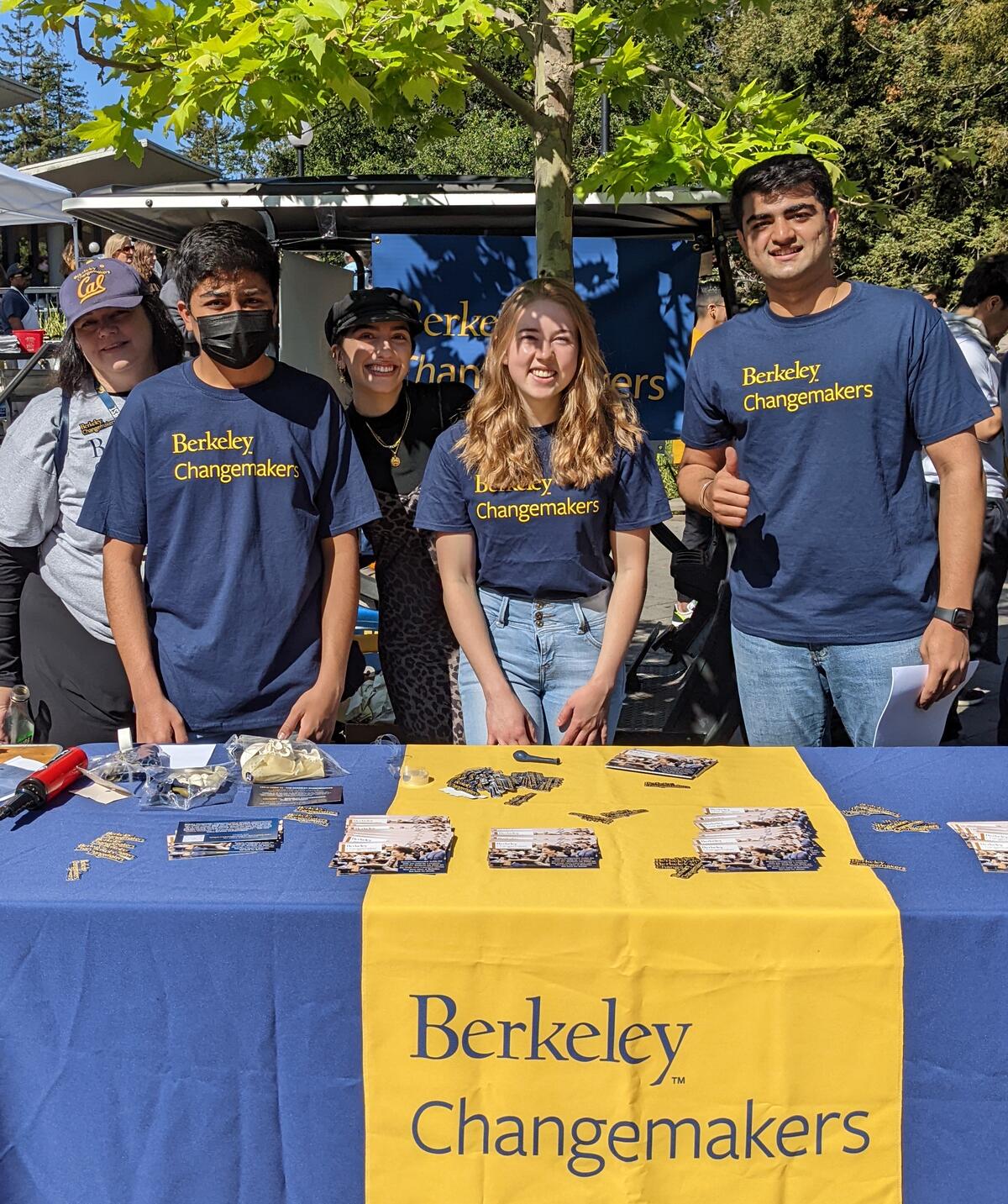 Image of Berkeley Changemaker students on Sproul Plaza