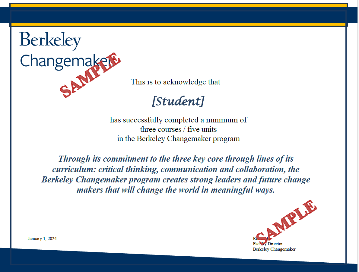 Picture of sample certificate