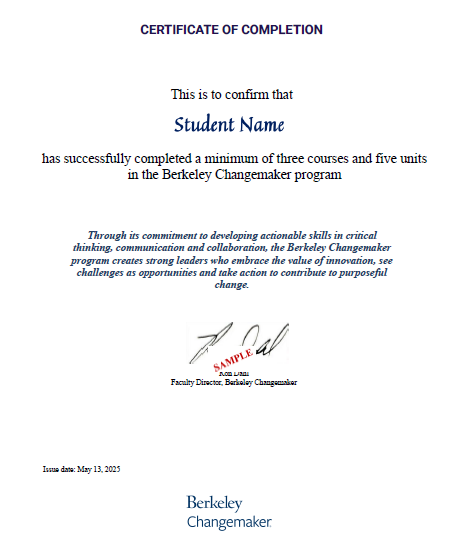Picture of sample certificate